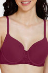 Zivame Beautiful Basics Padded Wired 3/4th Coverage T-Shirt Bra - Beet Red — thumbnail 4